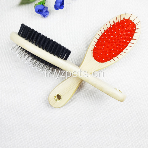 Brosse pour animaux de compagnie à double face